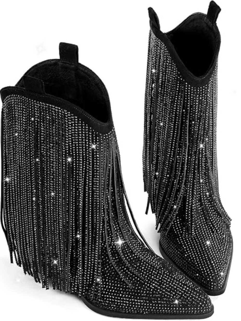 NWT Sparkling Bling Swarovski Crystal BLACK Women Cowboy Hat, Boots, Dress - Picture 4 of 14